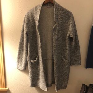 gray long blazer